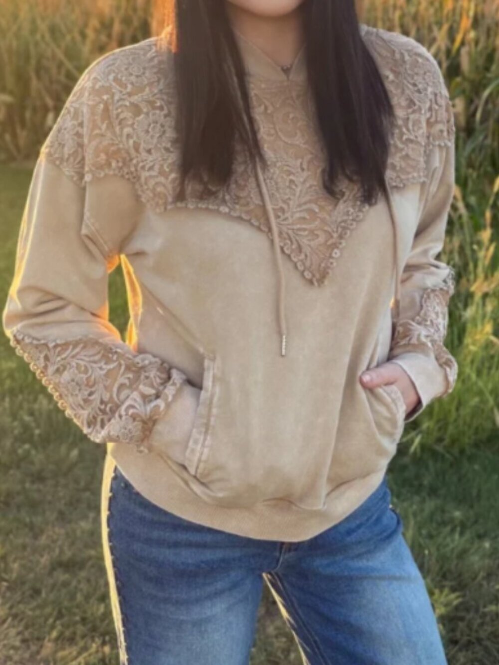 Tooled Frontier Hoodie - Tan